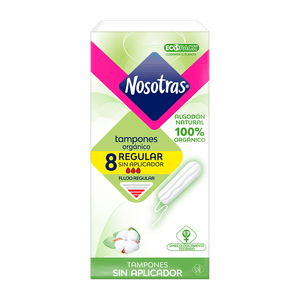 Tampones Organicos Nosotras Con Aplicador Regular X 8und