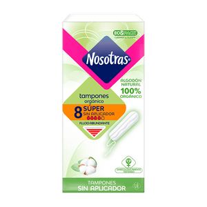 Tampones Organicos Nosotras Con Aplicador Super X 8und