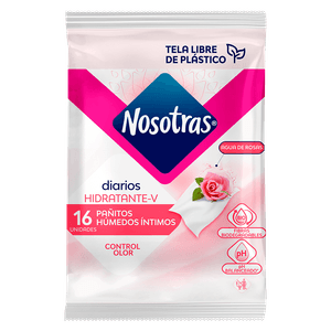 Pañitos Intimos Nosotras Agua de Rosas x 16und