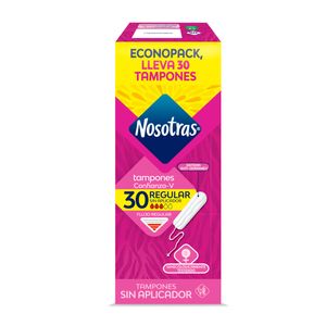 Tampones Nosotras Sin Aplicador Regular x 30und