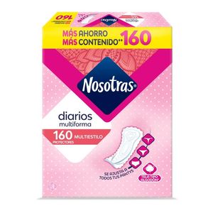 Protectores Nosotras Diarios Multiestilo x 160und